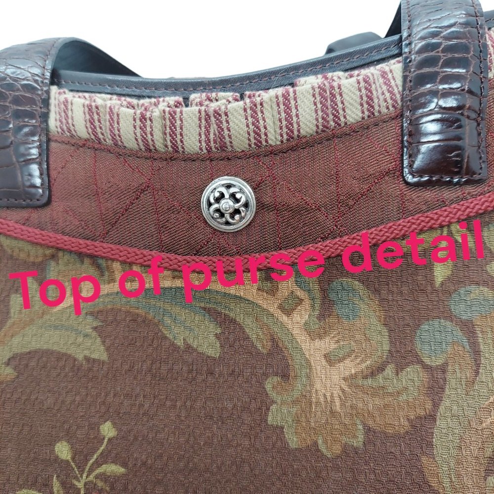 Brighton Fabric Floral / Leaf Pattern Purse - Picture 2 of 16